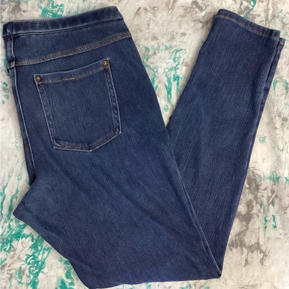 HUE Dark Blue Skinny Denim Jeggings L